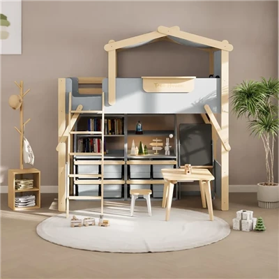 Tempat Tidur Susun Dengan Tangga Untuk Anak