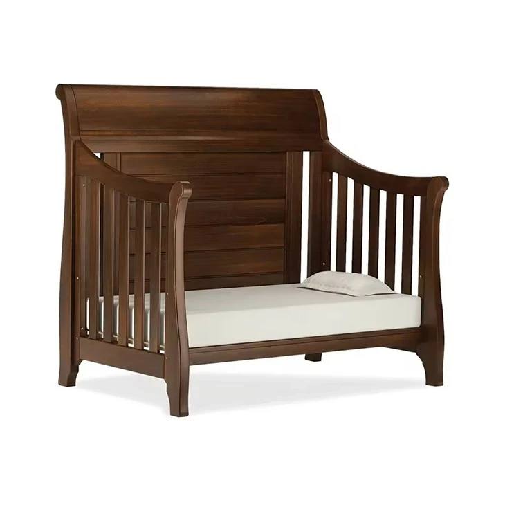 Tempat Tidur Bayi Kereta Luncur Kayu